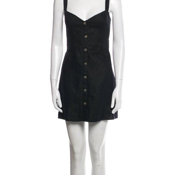 Reformation | Dresses | Reformation Black Linen Mini Dress | Poshmark